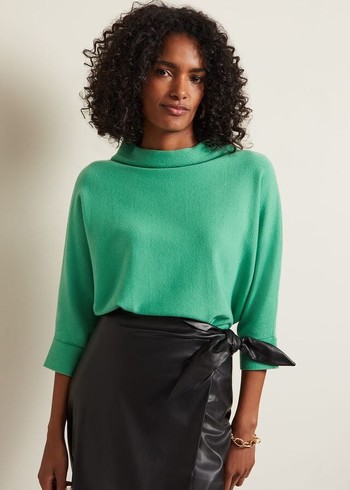 Phase Eight Salima Funnel Knitwear Green Canada | QARBOU-107